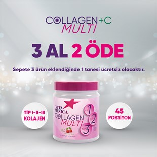 Vitaminica Collagen Multi +C 45 Porsiyon, Tip I-II-III Kolajen Vitamin C Acerola